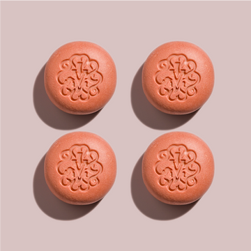 Recharges shampoing solide révélateur d'éclat Maison Jearom, quatre galets rosés
