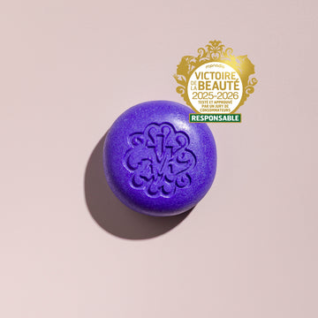 Galet de recharge du shampoing illuminateur violet, primé Victoire de la Beauté